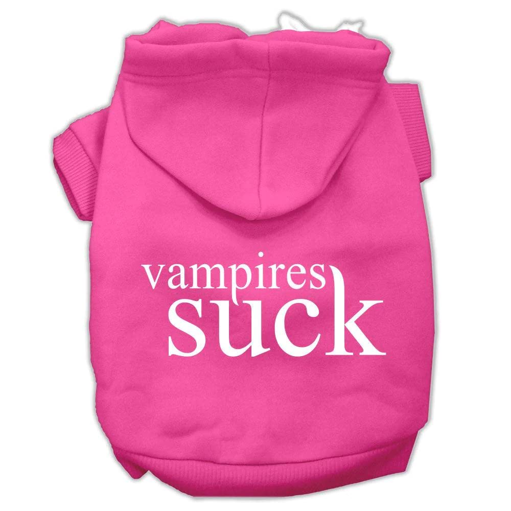 Halloween Pet, Dog & Cat Hoodie Screen Printed, &quot;Vampires Suck&quot; Purple 3XL (25-35 lbs.)