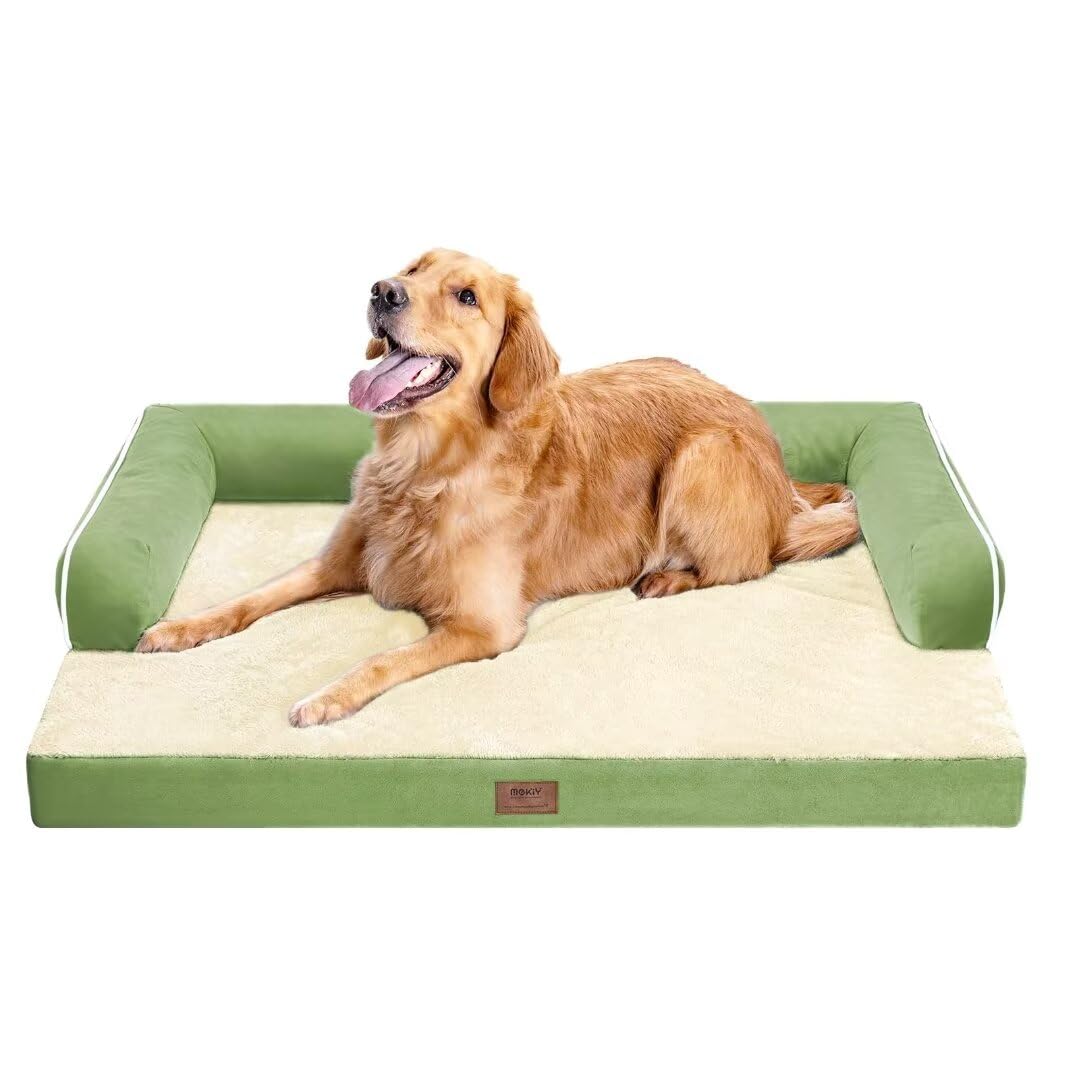 Large Dog Bed Orthopedic Washable - Beds Bolster - Extra Large Big Dogs - Memory Foam Couch Sofa - Waterproof With Removable Cov