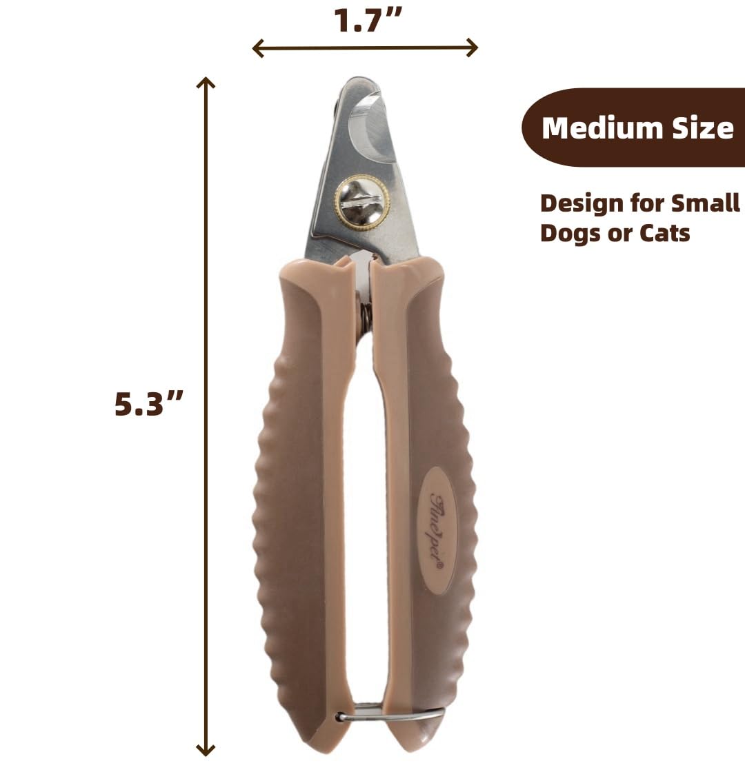 Vimfashi Dog Nail Clippers For Medium Or Large Dogs Pet Nail Trimmers Pet Grooming Clippers With Safety Guard To Avoid Over Cutt