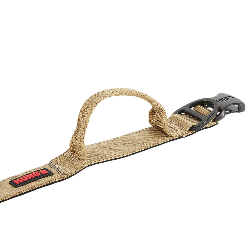 Kong Ultra Durable Padded Comfort Handle Dog Collar (Xl, Tan)