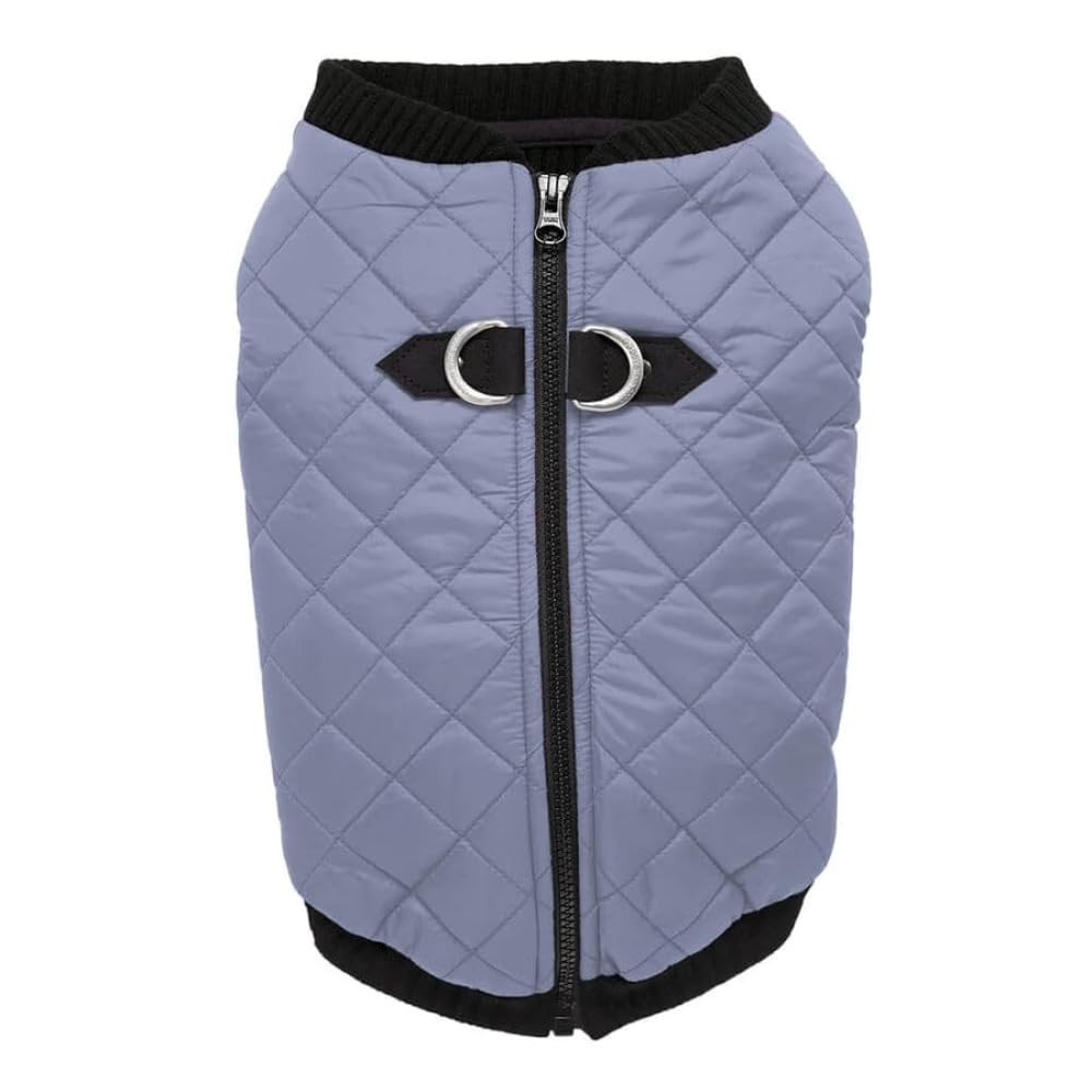 Gooby Fashion Vest Dog Jacket - Gray, X-Large - Warm Zip Up Bomber Vest with Dual D Ring Leash - Winter Water Resistant Small Do