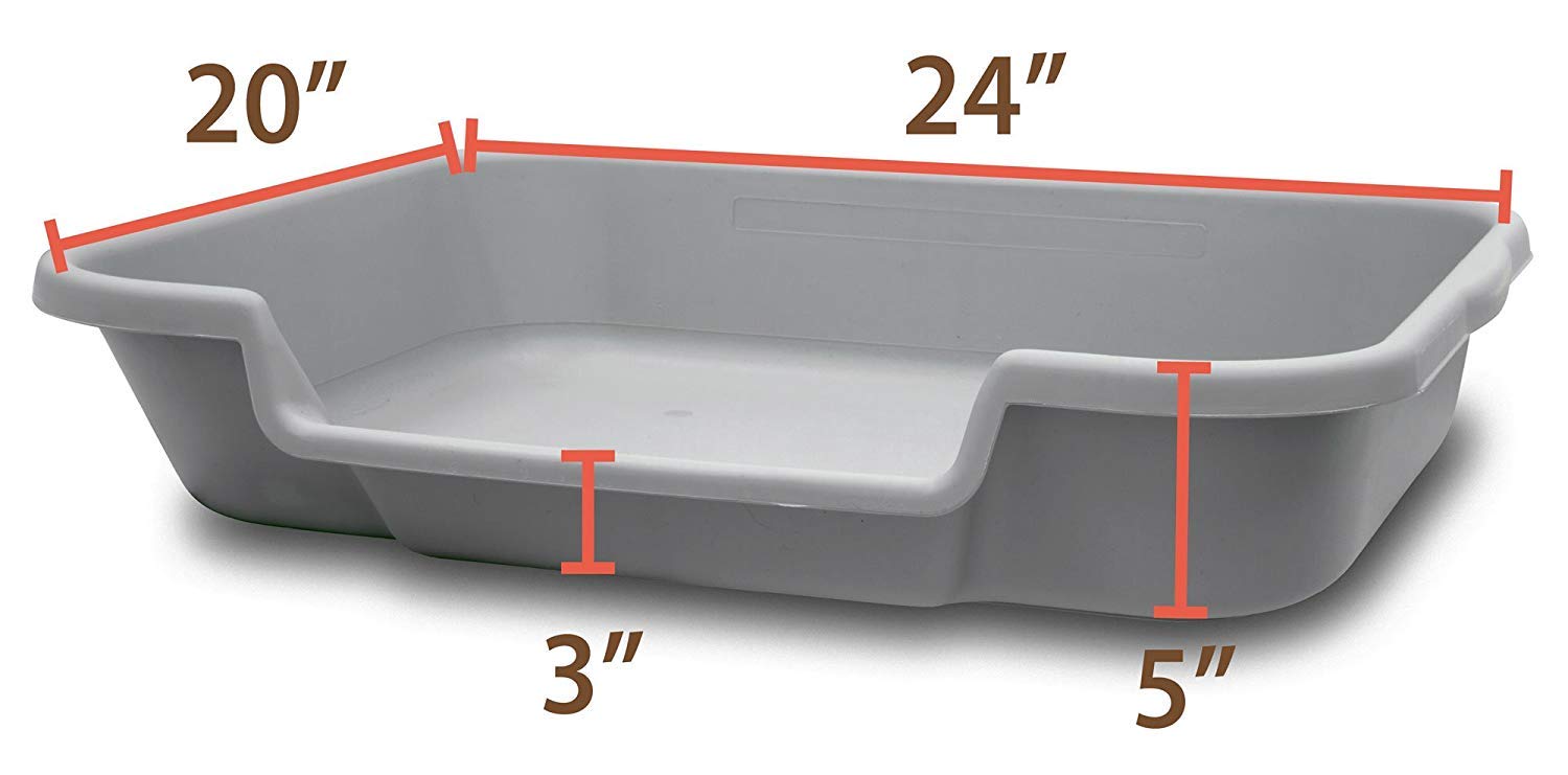 Puppygohere Dog Litter Box, Large Size, Blacksmithe Black, Durable & Pet Safe Puppy Litter Box, Indoor Open Top Entry Dog Litter Pan, Comfortable For Dogs, Great For Dogs Up To 20 Lbs