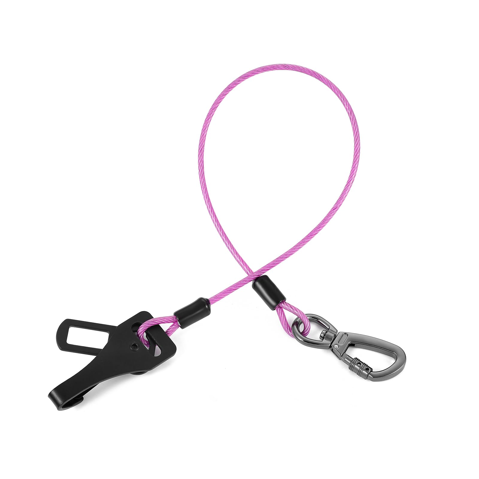 Miaochuai 3-In-1 Dog Car Seat Belt Harness | Chew-Proof Steel Cable Leash With Heavy-Duty Buckle & Clip | Car Safety Restraint F