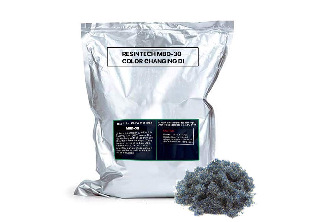 Resintech Mbd-30 Color Changing - Indicating Di Resin (Deionization) - 7.5 Pounds (120 Ounces) Sold By Oceanic Water Systems