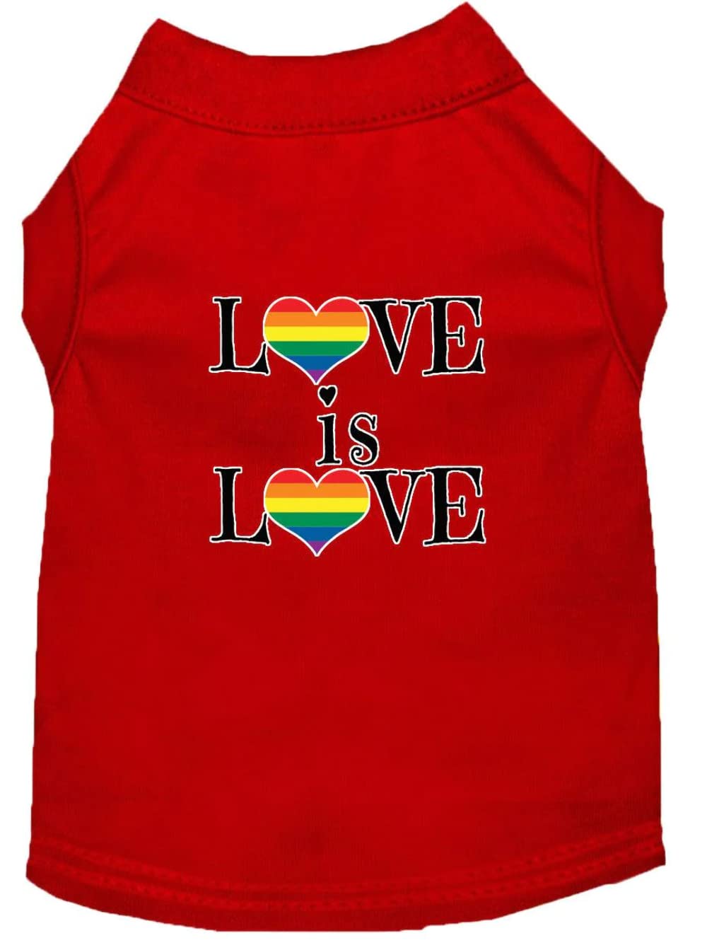 Pet Dog & Cat Shirt Screen Printed, "Love Is Love" Aqua XS (0-3 lbs.)