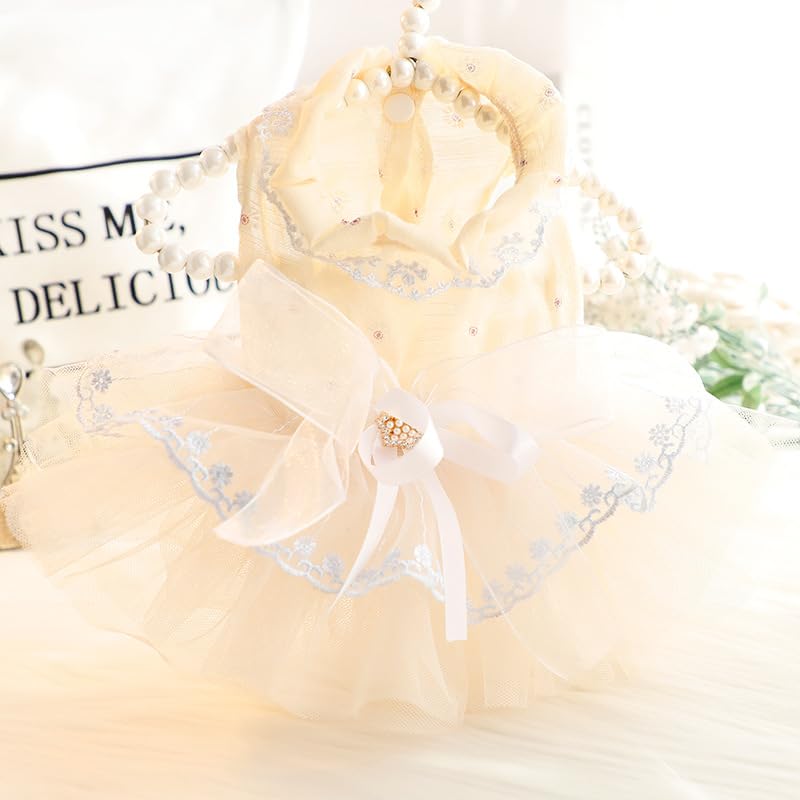 Aza Dog Wedding Dresses For Small Dogs Skirt Lolita Clothes Cat Princess Costume Waltz Pet Girl Cute Star Coat Outfits Summer Co