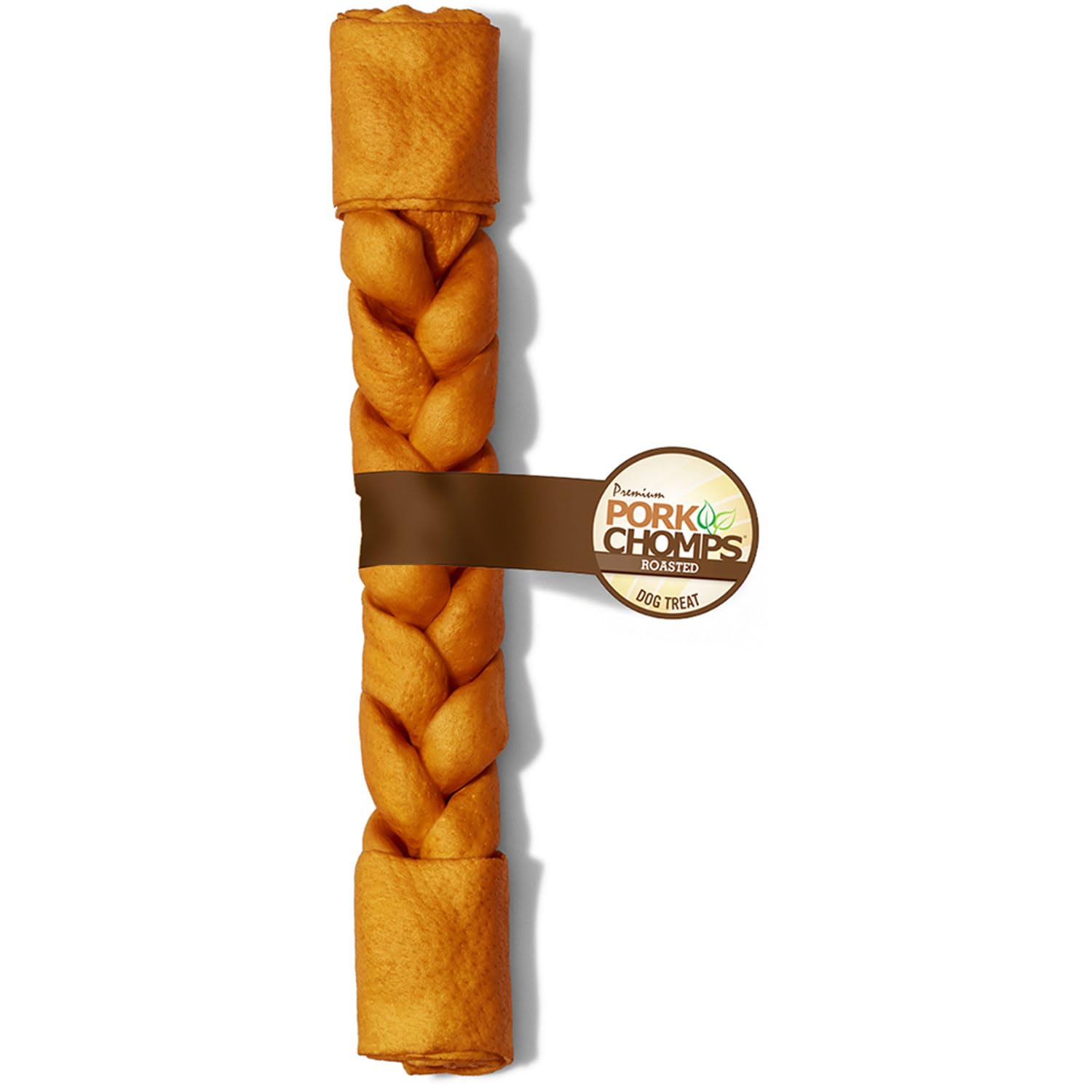 Pork Chomps Roasted Pork Skin Dog Chew, 10-inch Braid, 1 Count