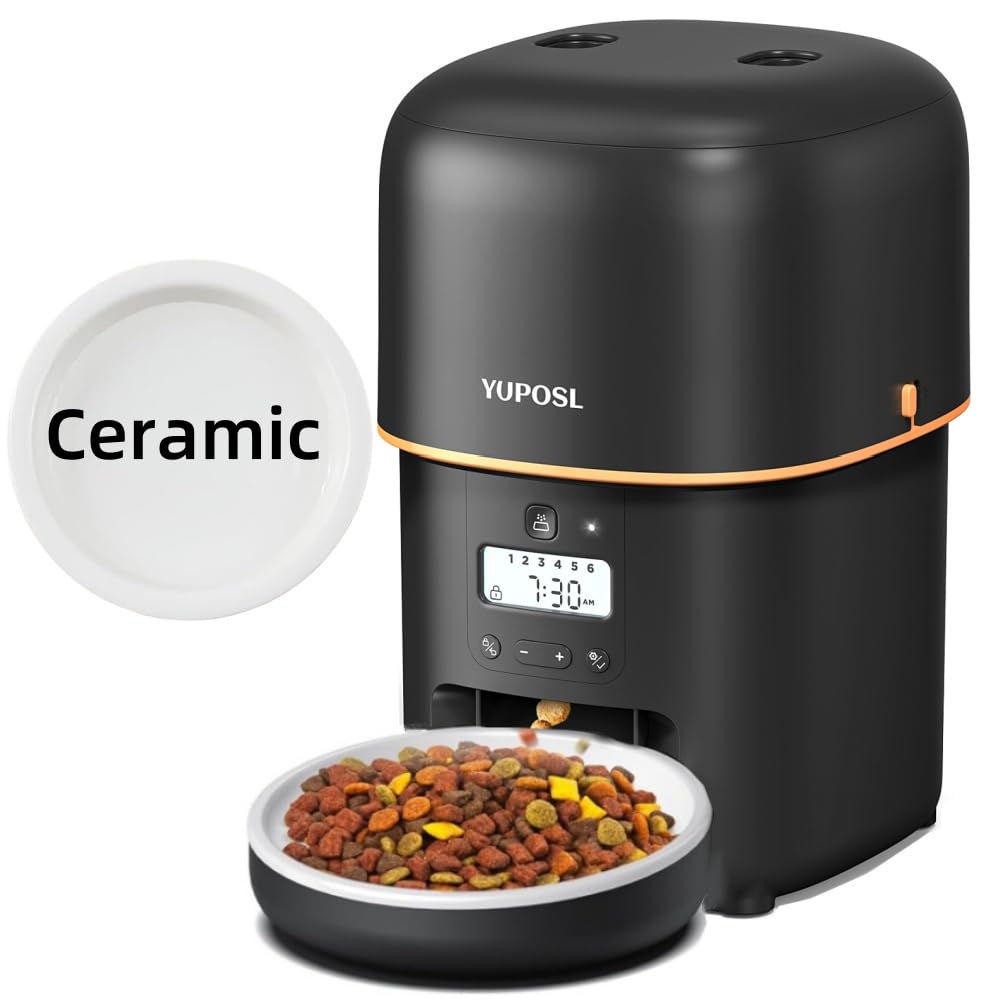 Automatic Cat Feeder - 2L Cat Food Dispenser, Timed Auto Pet Feeder with 180-day Battery Life, 1-6 Meals Per Day, 1-16 Portion, 