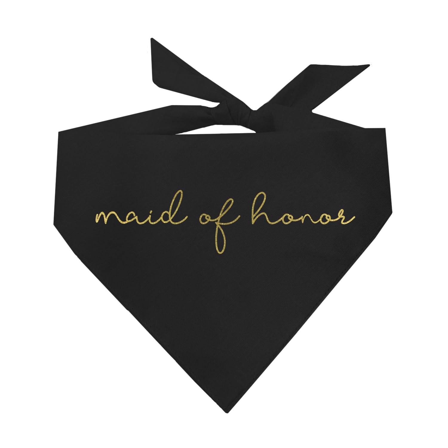 Maid Of Honor Dog Bandana | 100% Cotton Triangle | Made In Usa | Wedding Photo Prop | Bridal Shower | Engagement Announcement | 