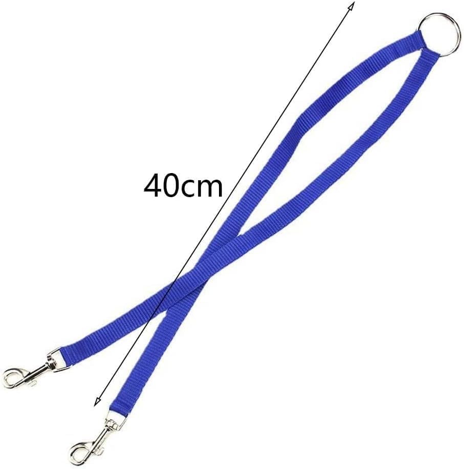 Black Double Dog Leash Lead,Adjustable Two Dog Leash Pet Traction Rope With D Coupler N Lead Collars, Pet Supplies
