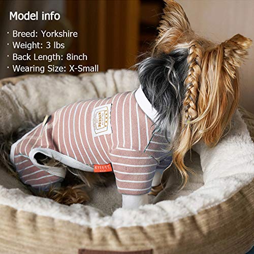 Kyeese Dog Pajamas For Large Dogs Stretchable Dog Jumpsuit 4 Legs Strip Pet Lightweight Pjs