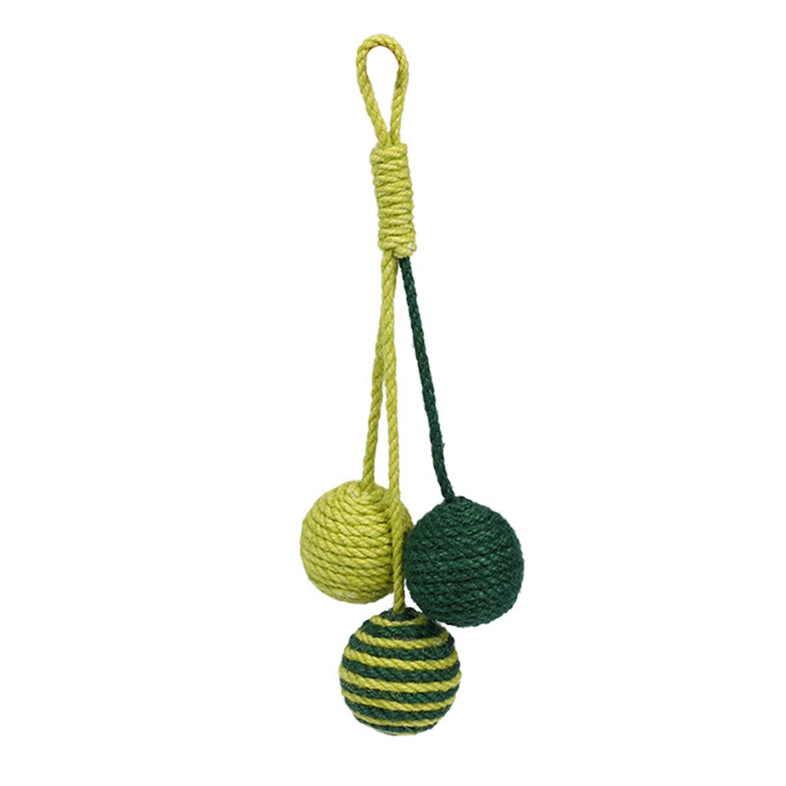 Atorse Funny Cat Toy Balls Sisal Interactive Pet For Pet Supplies Kitten Green|Pet Supplies|Cat Supplies|Toys