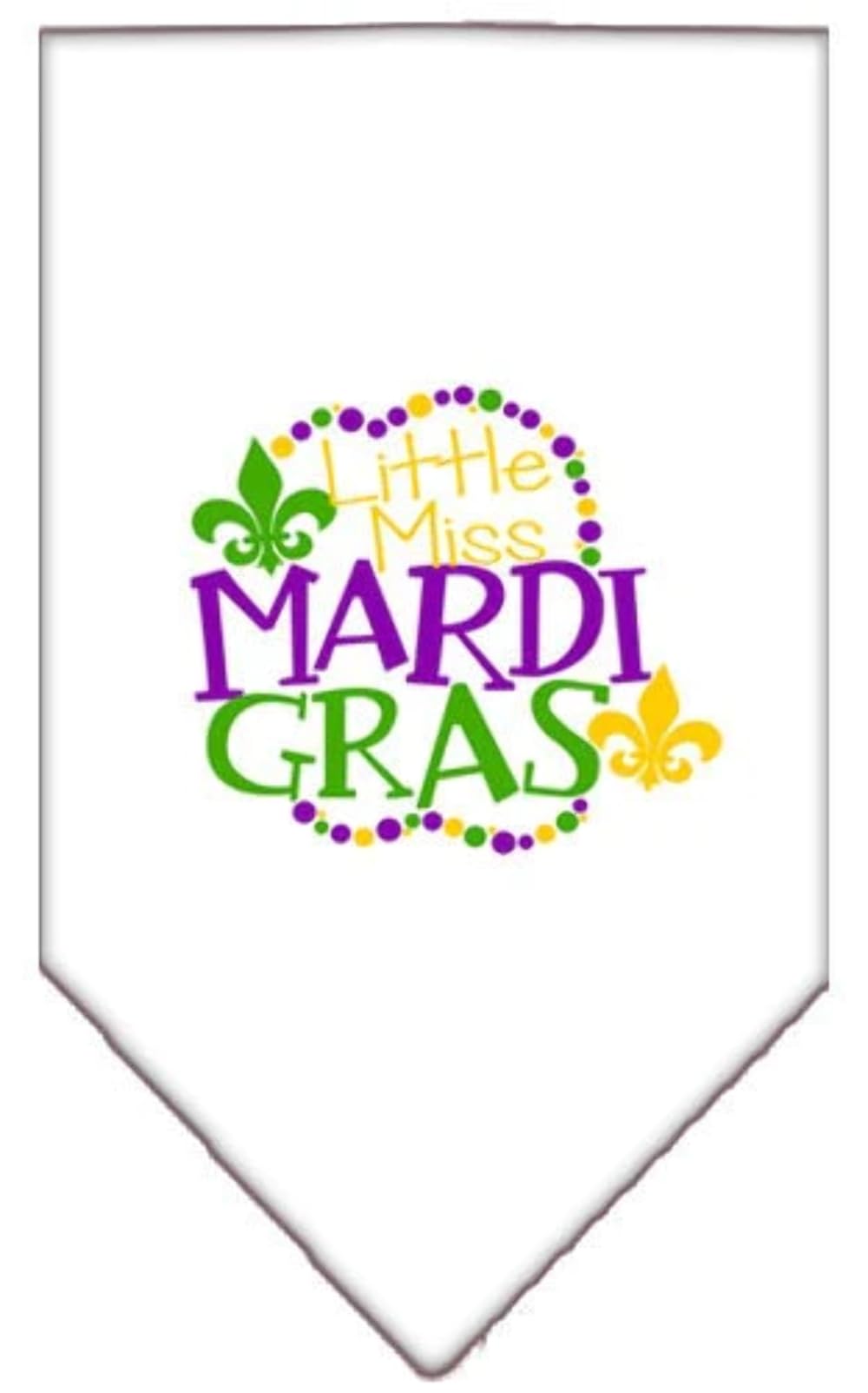 Mirage Pet Product Miss Mardi Gras Screen Print Mardi Gras Bandana Emerald Green Large
