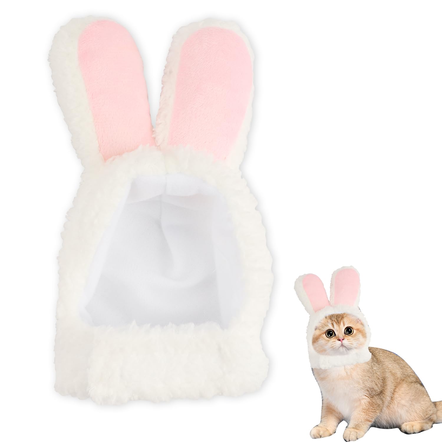 Hhdatc Cute Cat Hat Costum Bunny Rabbit Hat With Ears For Cats & Small Dogs