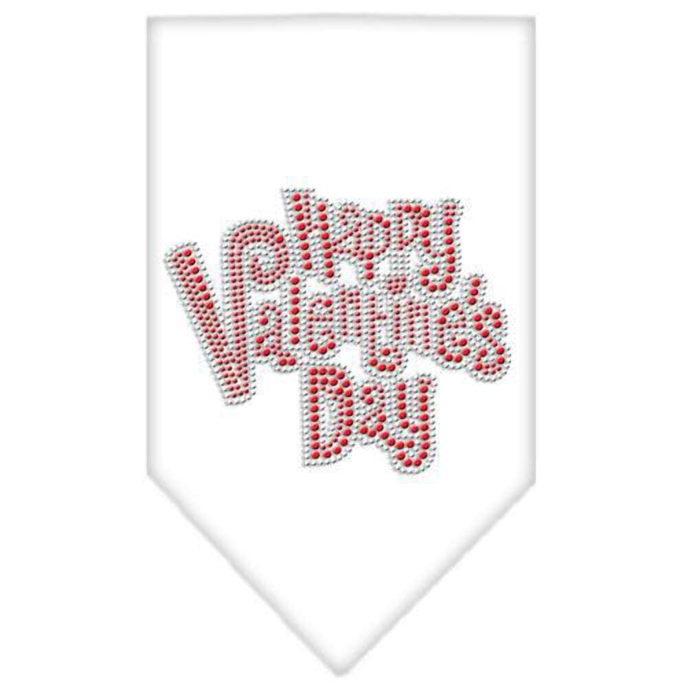 Mirage Pet Products Happy Valentines Day Rhinestone Bandana, Purple, Large
