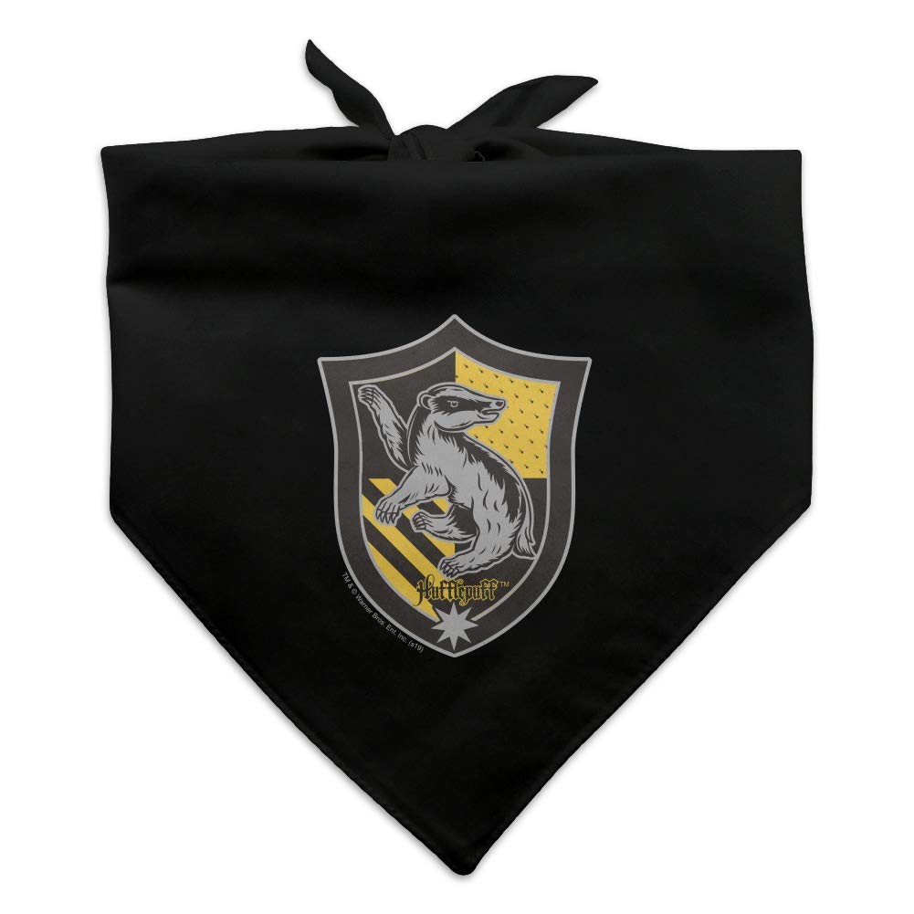 Graphics & More Harry Potter Hufflepuff Plaid Sigil Dog Pet Bandana