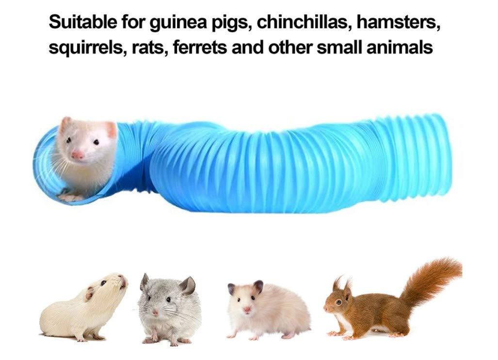 Collapsible Pet Tunnel, 2 Pcs Hamster Fun Plastic Tunnels, Foldable Hideaway Exercising Training Tube Toys For Dwarf Hamster, Gu