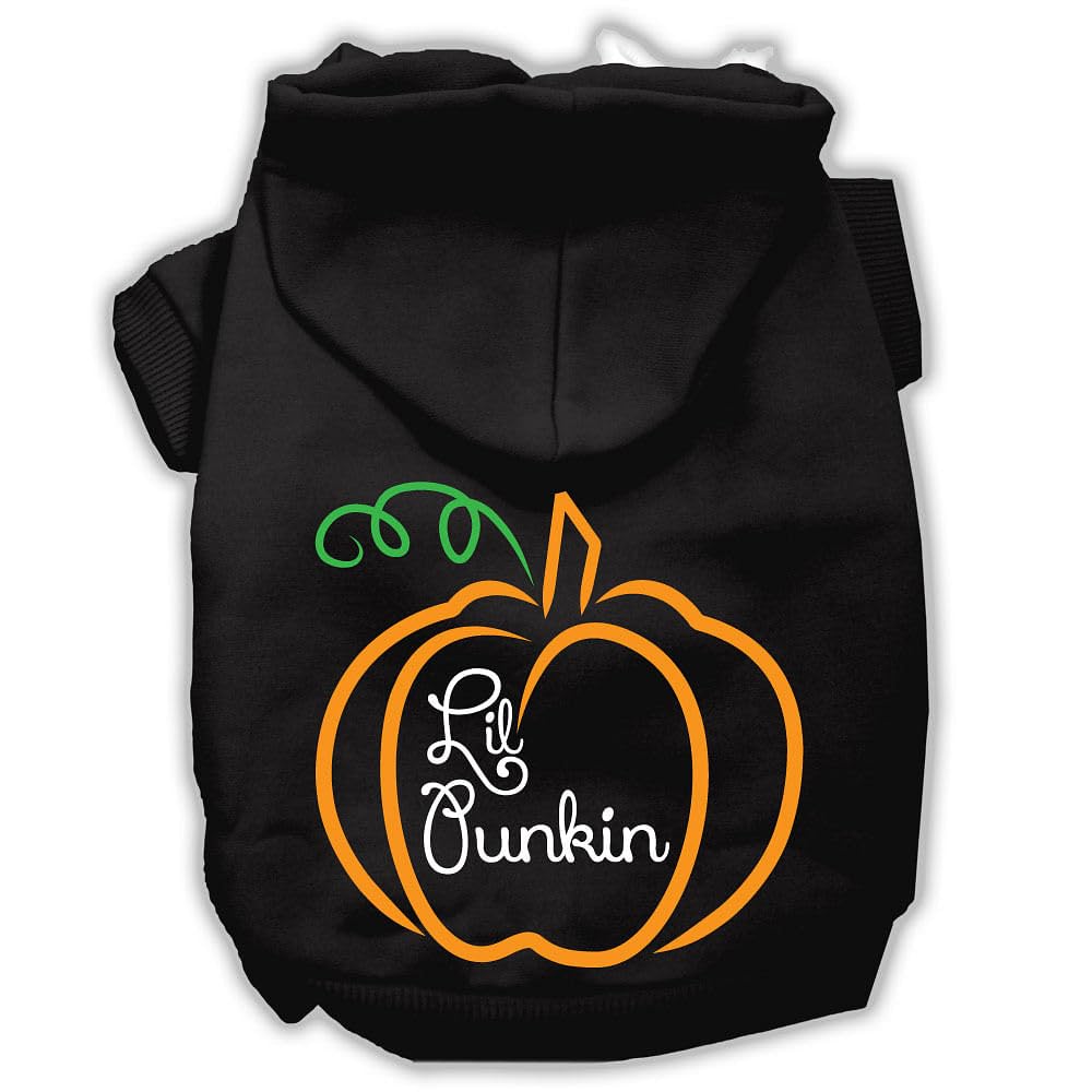 Mirage Pet Products Lil Punkin Screenprint Hoodie, X-Small, Black