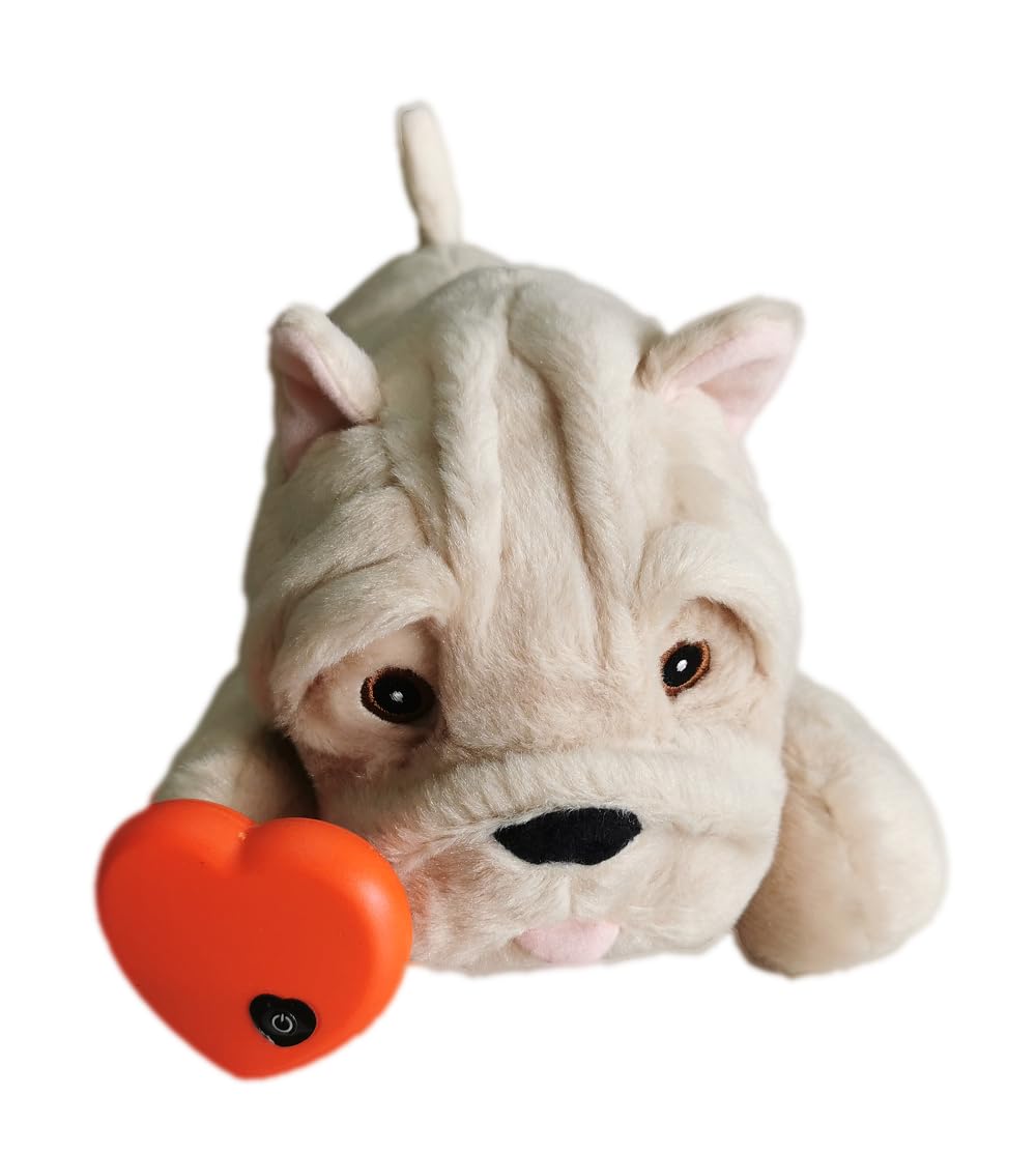 Honourhope Dog Heartbeat Toy For Anxiety Relief, Soft Plush Toy Pet Calming Puppy Behavioral Training Aid Pet Companion Pillow F