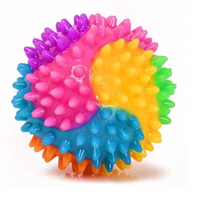 The Dds Store Dog Sound Ball Dog Toys, Spiked Rubber Ball Dog Toy, Dog Toy For All Breeds, Rubber Ball Toy For Dog, Ideal Chew T
