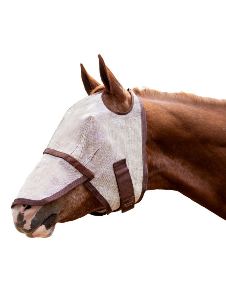 Kensington Fly Mask w/Web & Nose Size: L-Avg Color: 500-Desert Sand