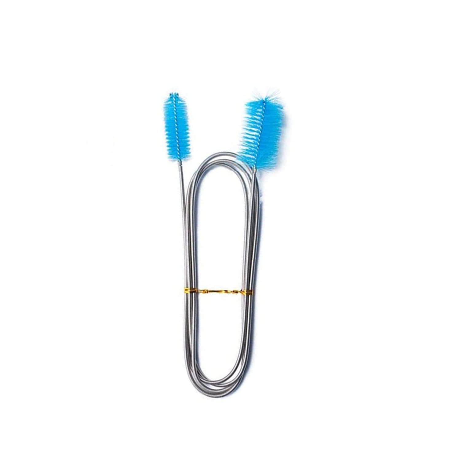 Bnafes Aquarium Filter Brush Flexible Double Ended Bristles Hose Pipe Cleaner Stainless Steel Long Tube Cleaning Brush For Fish