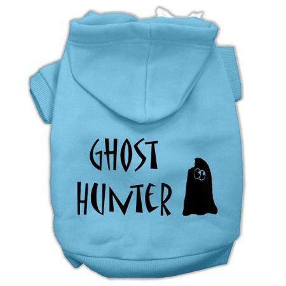 Mirage Pet Products Ghost Hunter Screen Print Pet Hoodies, Medium, Red/Black Lettering