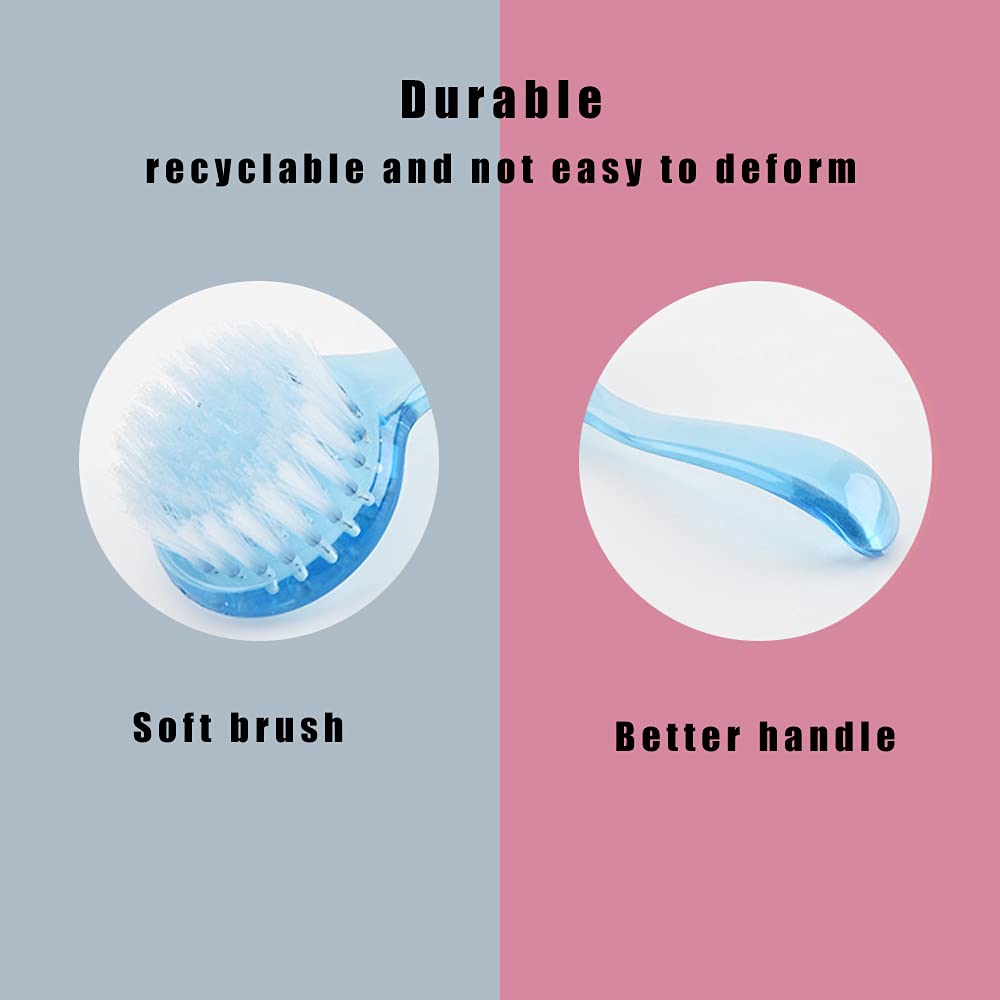 Woledoe 2 Pack Hedgehog Bath Brush, Guinea Pig Massage Combs, Cleaning Supplies, Fit Hamster, Ferrets, Rats, Chinchilla - Blue