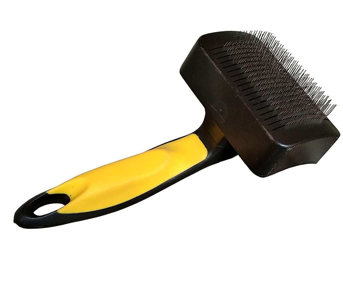 W9 Pet Products Dog Grooming Plastic Auto Slicker Self Cleaning Hair Brush for Dogs & Puppies