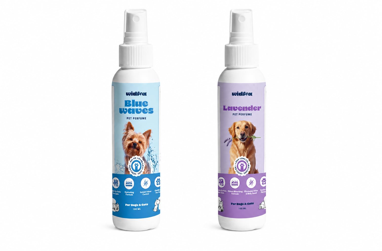 Widfox Lavender And Blue Wave Pet Perfumes For Dog & Cat Pack Of 2