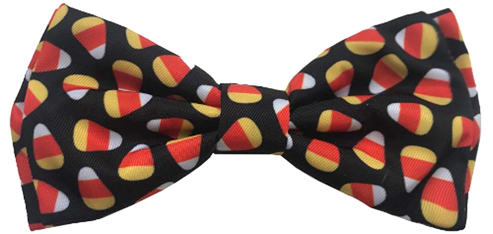 Huxley & Kent Bow Tie For Pets | Candy Corn (Large) | Halloween Bow Tie Collar Attachment | Fun Bow Ties For Dogs & Cats | Cute, Comfortable, And Durable | H&K Bow Tie