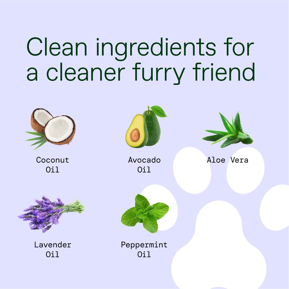 Aloh Hypoallergenic | All-Natural | Multi-Purpose Pet Wipes. Lavender + Wild Mint 50Ct Wipes