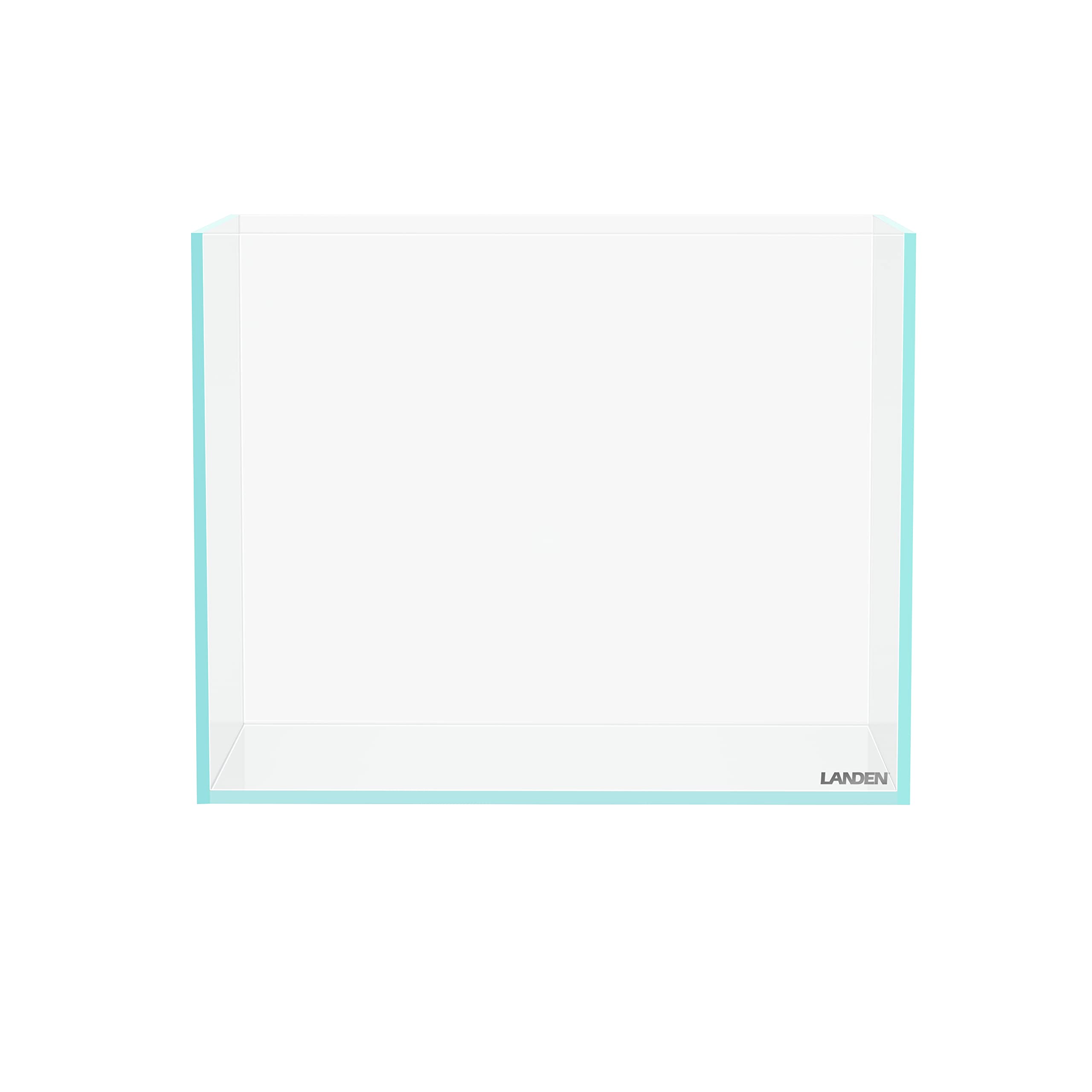LANDEN 30N 3.2 Gallon Nano Rimless Low Iron Aquarium Tank, W11.8  D7.5  H9.4 in(30x19x24cm) 5mm Thickness with Nano Foam Levelin