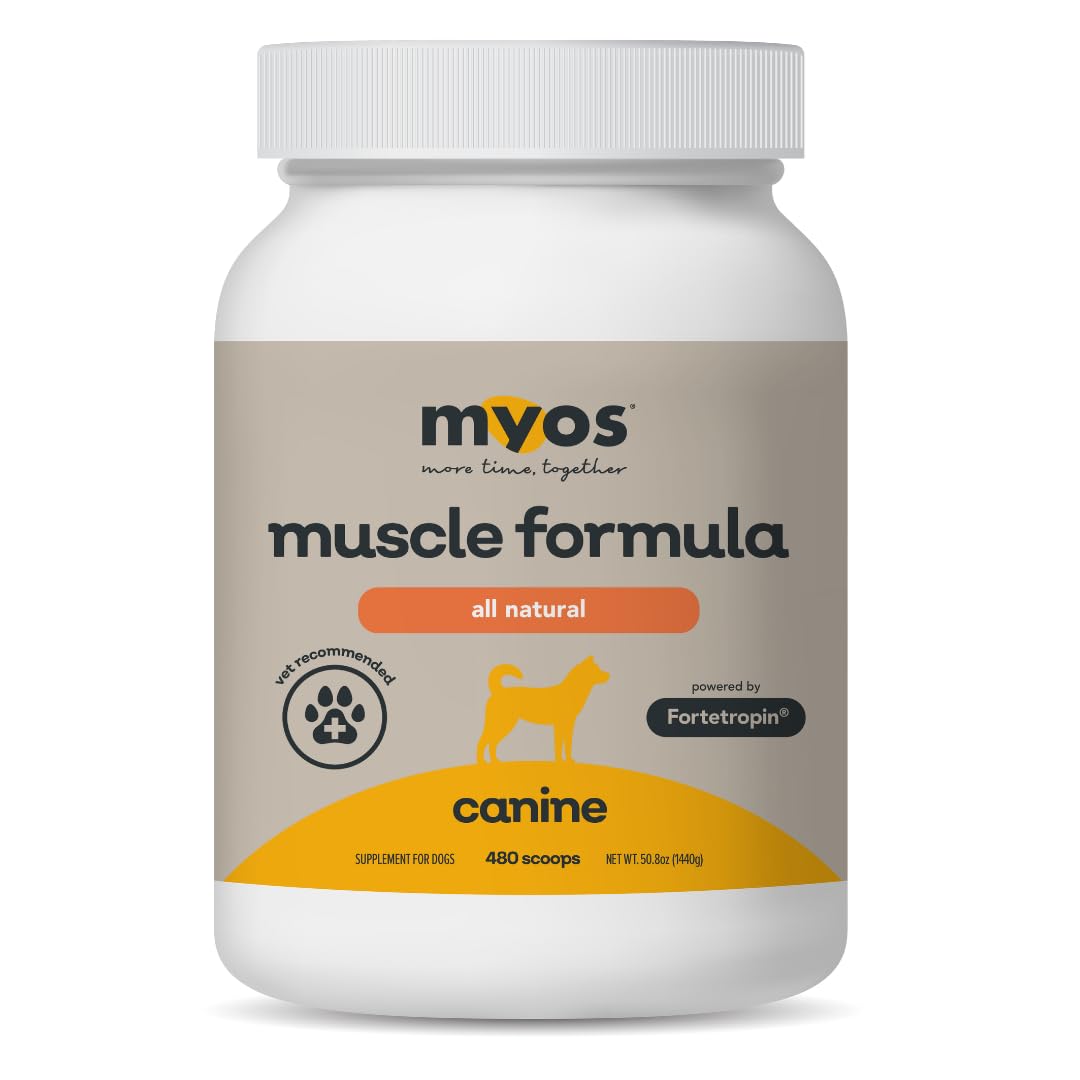 MYOS Canine Muscle Formula - All-Natural Muscle Building Supplement - Helps Reduce Muscle Loss in Aging Dogs and Improve Recover