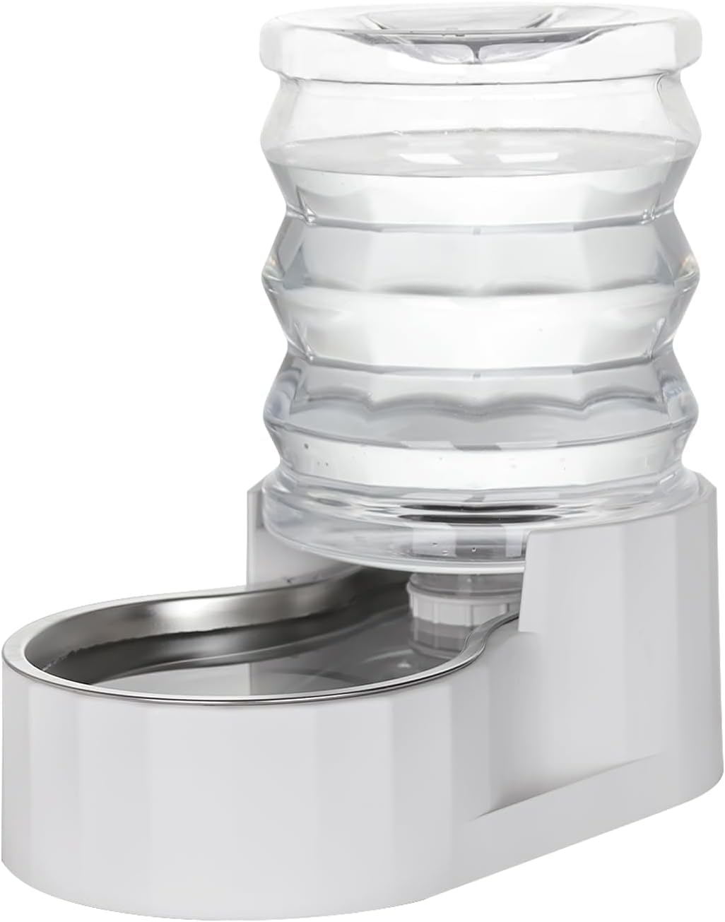 Rizzari Automatic 4L Pet Waterer, Gravity Dog Water Bowl Dispenser, Stainless Steel Cat Water Dispenser, Large Capacity Water Feeder For Small And Medium-Sized Cats And Dogs (4L,Without Filter)