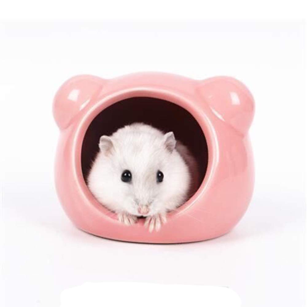 Chuqiantong Mini Hamsters House Pet Hideout Hut Cave,Small Animal Ceramic Critter Bath Toy, Ideal For Dwarf Hamsters And Gerbils