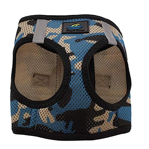 Doggie Design No Choke Dog Harness - Simple Step-In And Go Dog Vest For Small, Medium, And Large Breeds - Breathable Mesh Polyester Pet Harness - Blue Camo - 2Xl
