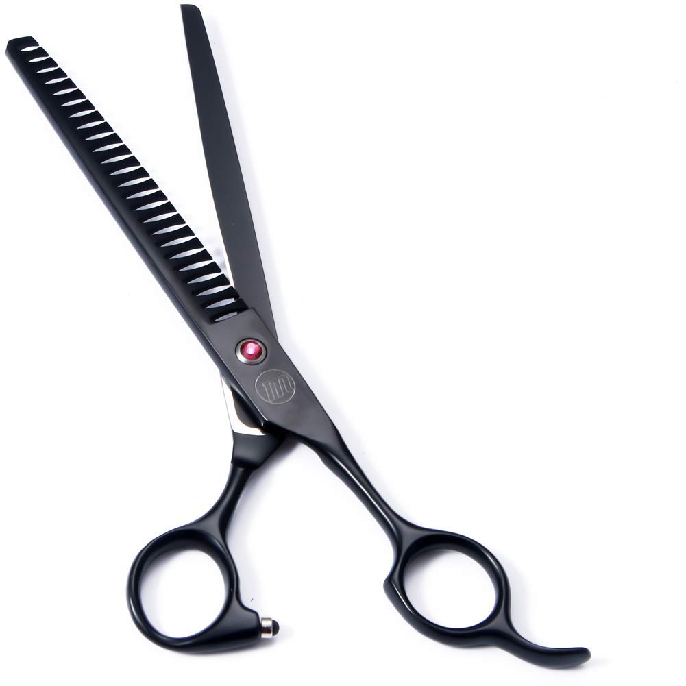 Moontay Professional Dog Grooming Scissors Set, 7 Inch/8 Inch Pet Grooming Scissors Chunkers Shears For Dog, Curved Dog Grooming Scissors, Thinning Shears For Dog With Grooming Comb