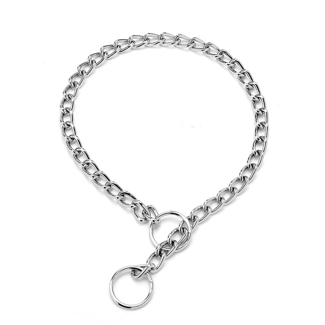 Chain Dog Collars For Medium Dogs, Metal Slip Link Training Heavy Duty Dog Collar Martingale Puppy Collars For Xxs Xs Small Medi