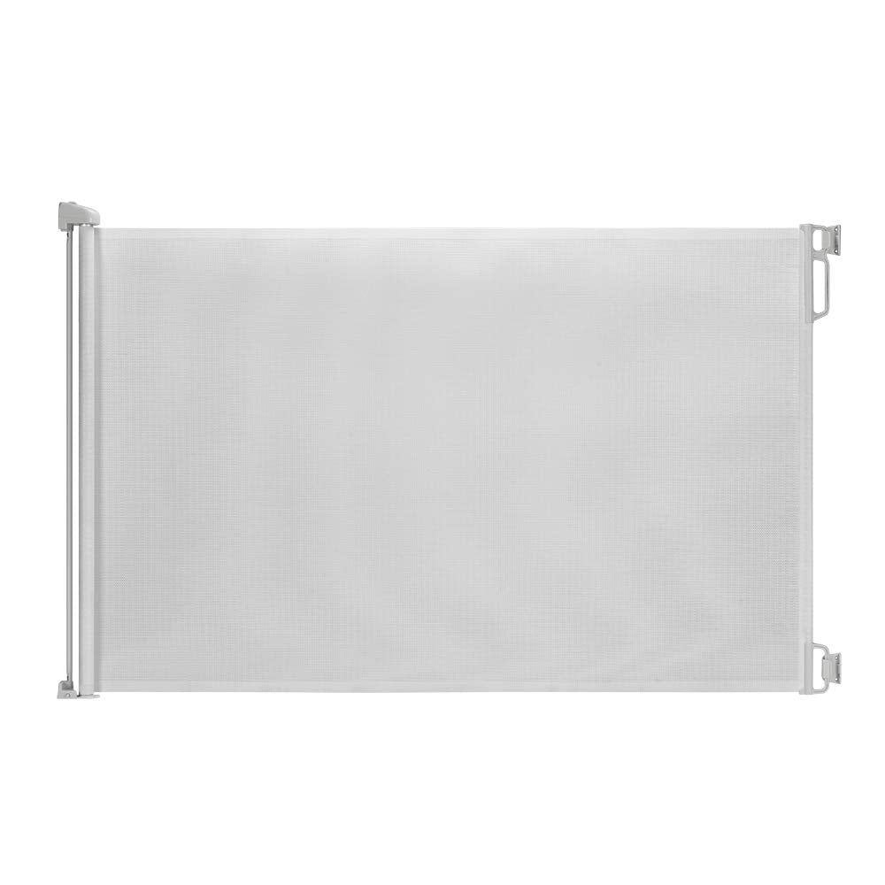 Easybaby Retractable Baby Gate, 33' Tall, Extends Up To 55'' Wide, White/Child Safety Baby Gates, Pet Retractable Gates For Stairs, Doorways, Hallways, Indoor And Outdoor