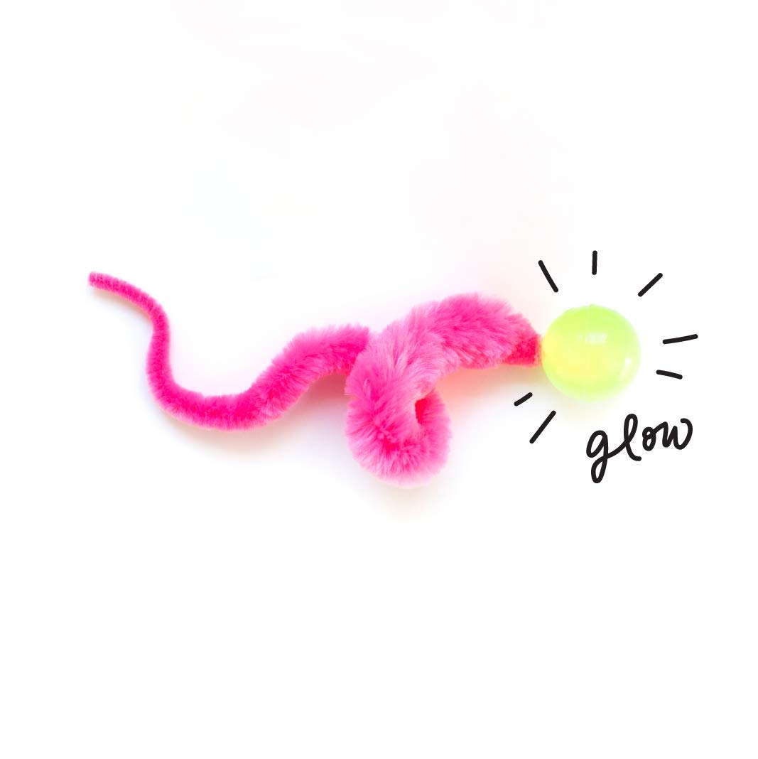 Dezi Roo Glow-In-The-Dark Wiggly Ball - 3Pk - Fun Cat Toys - Toy Balls For Indoor Cats - Designed By A Feline Vet - Made In Usa