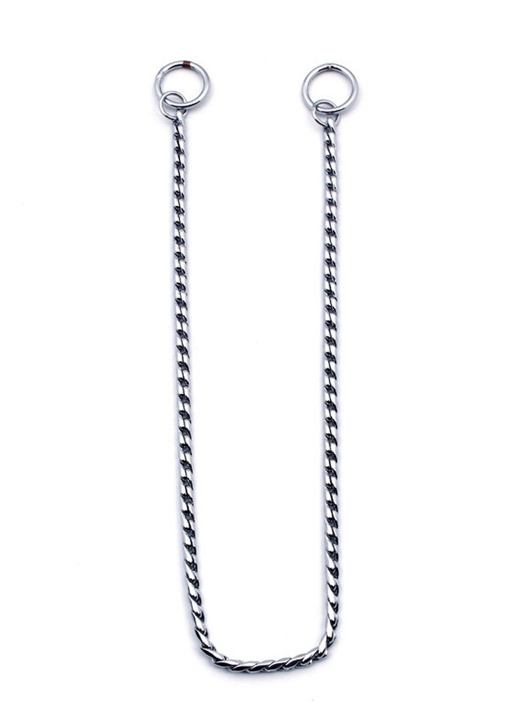 Sgoda Silver Dog Chain Collar Choke Pet Training Snake Collar With Heavy Links, 26 In, 5 Mm