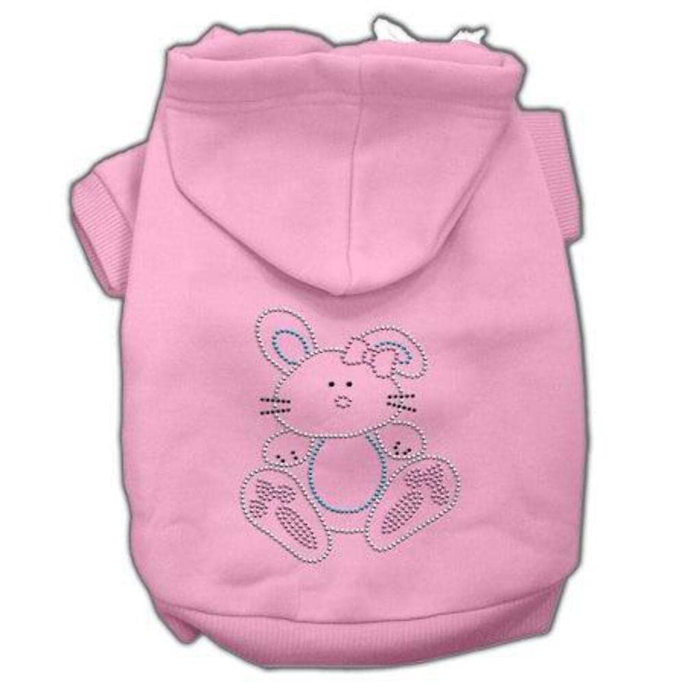 Pet, Dog & Cat Hoodie Rhinestone, 'Bunny' Red Xs (0-3 Lbs.)