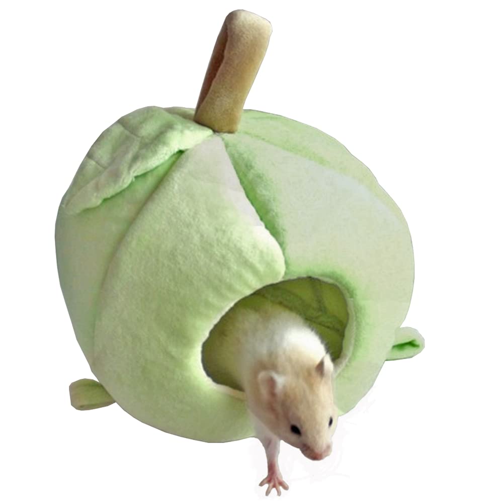 Aniac Pet Winter Hanging Fruit House Hammock Warm Bed Nest Accessories For Hamster Guinea Pig Hedgehog Chinchilla And Small Animals (Green)