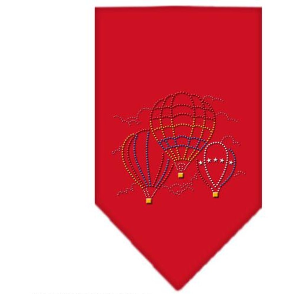 Mirage Pet Products Hot Air Balloons Rhinestone Bandana, Small, Red