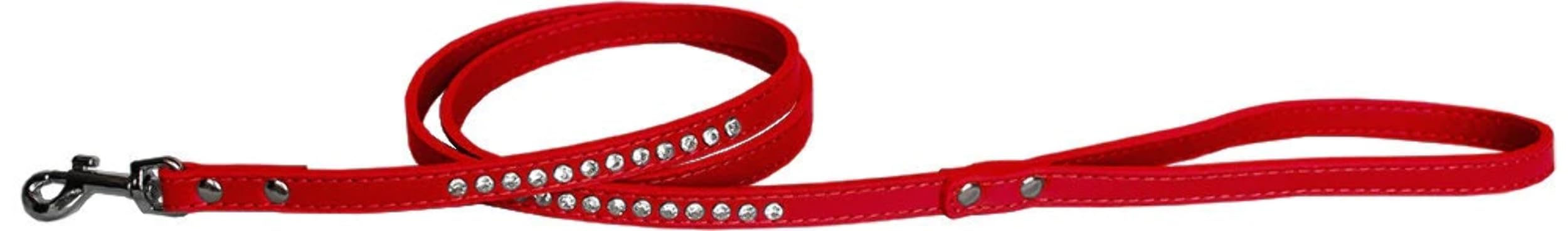 Pet, Dog or Cat Fashion Leash,Clear Jewel (Available in 7 colors) Aqua 1/2" wide x 4' long