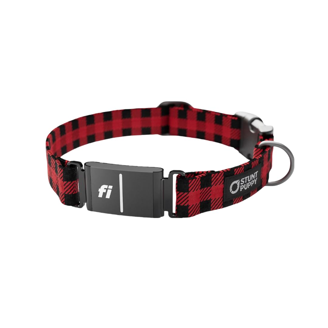 Stunt Puppy Dog Collar, Fi Series 3 Ready, Lumberpup Buffalo, Medium - Compatible With Fi Gps Device (Not Included)