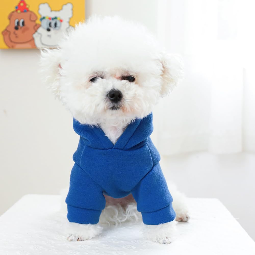 Aniac Happy Dog Hoodies - Puppy Clothes For Small Dogs & Cats, Warm Winter Sweater, Cold Weather Coat For Kitten, Chihuahua, Yor