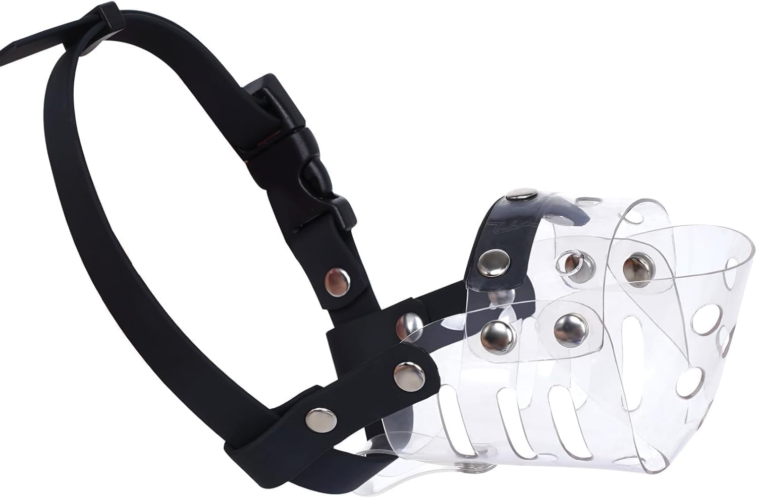 Mayerzon Dog Muzzle, Basket Muzzle For Small Medium Dogs Poodle Dachshund Corgi, Clear Puppy Mouth Cover For Grooming Vet Visits