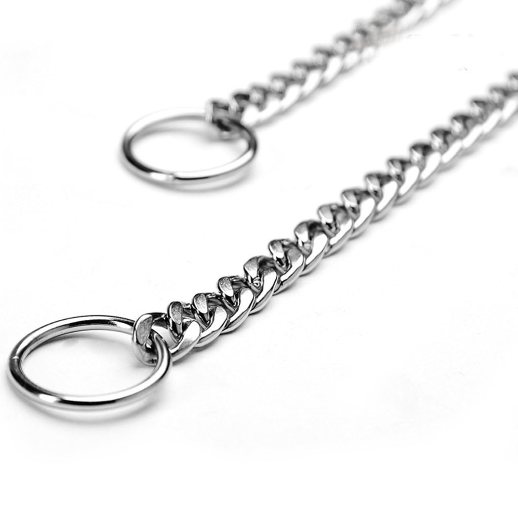 Choke Collar For Dogs Large Breed, Dog Chain Collars Slip P Chain Choke Metal Link Training Heavy Duty Martingale Dog Collar For